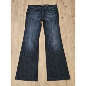 7 For All Mankind Dark Blue Flare Jeans